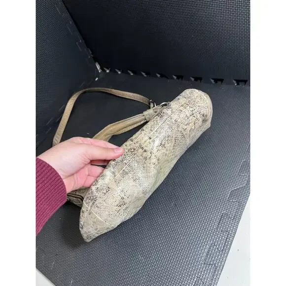 Coach Kristen Brown Tan Embossed Python Leather Purse‎ Hobo E1026 15361 - Picture 4 of 12